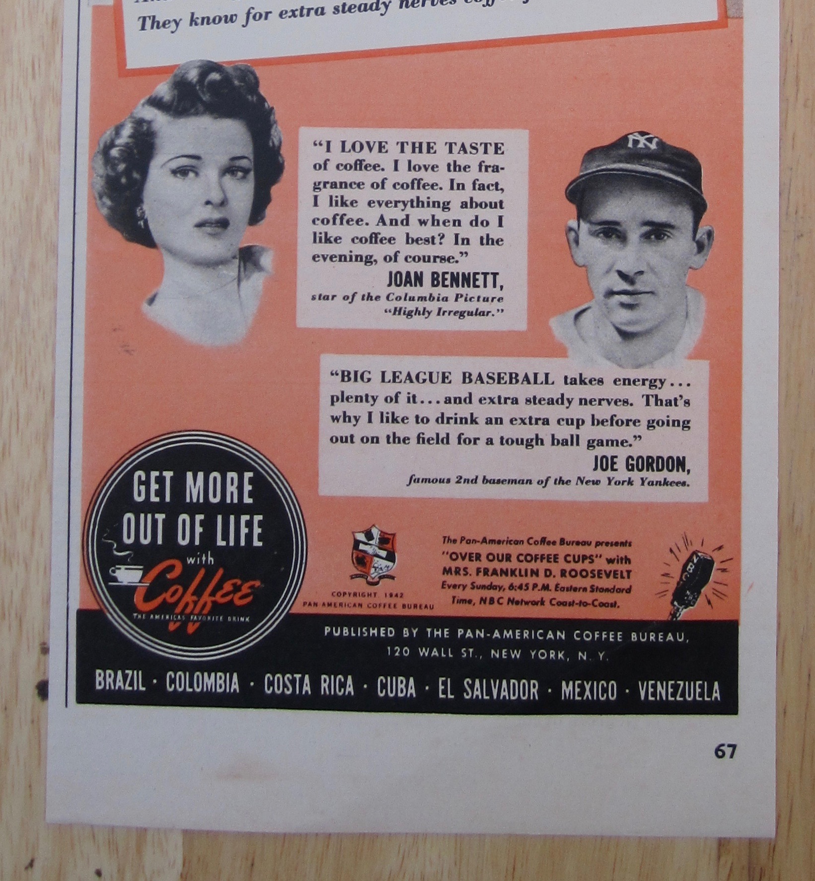 1942 Coffee with Joan Bennett & Joe Gordon