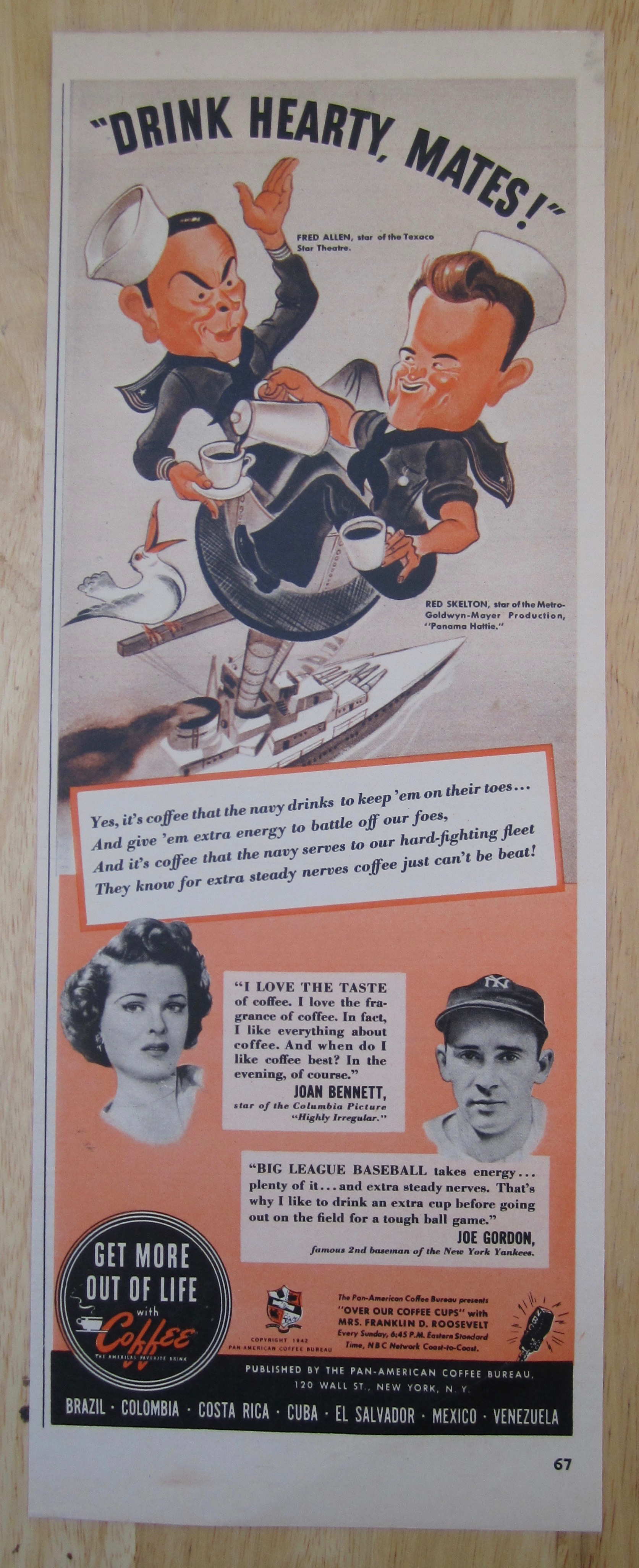 1942 Coffee with Joan Bennett & Joe Gordon