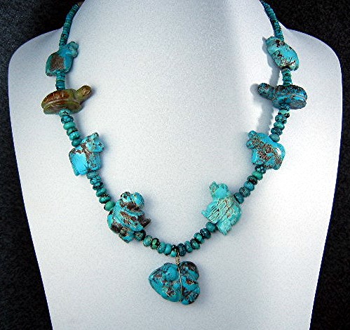 Navajo Hand Carved Animals Turquoise Fetish Stacey Turp