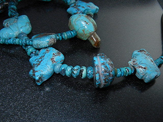 Navajo Hand Carved Animals Turquoise Fetish Stacey Turp