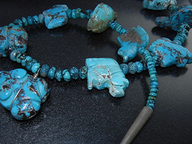 Navajo Hand Carved Animals Turquoise Fetish Stacey Turp