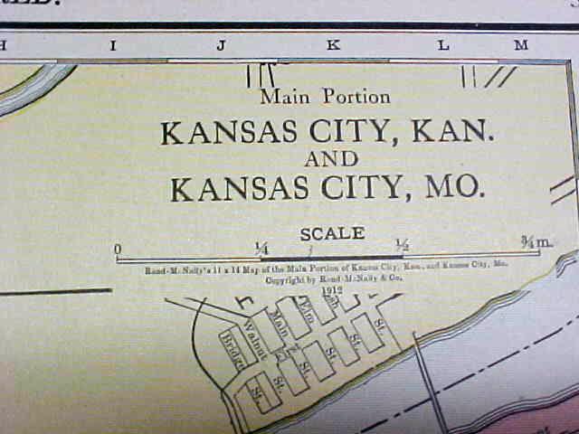 Antique Map Arkansas Kansas City Mo Kansas 1917 Rand