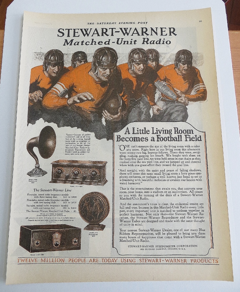 1926 Stewart Warner With Matched Unit Radio