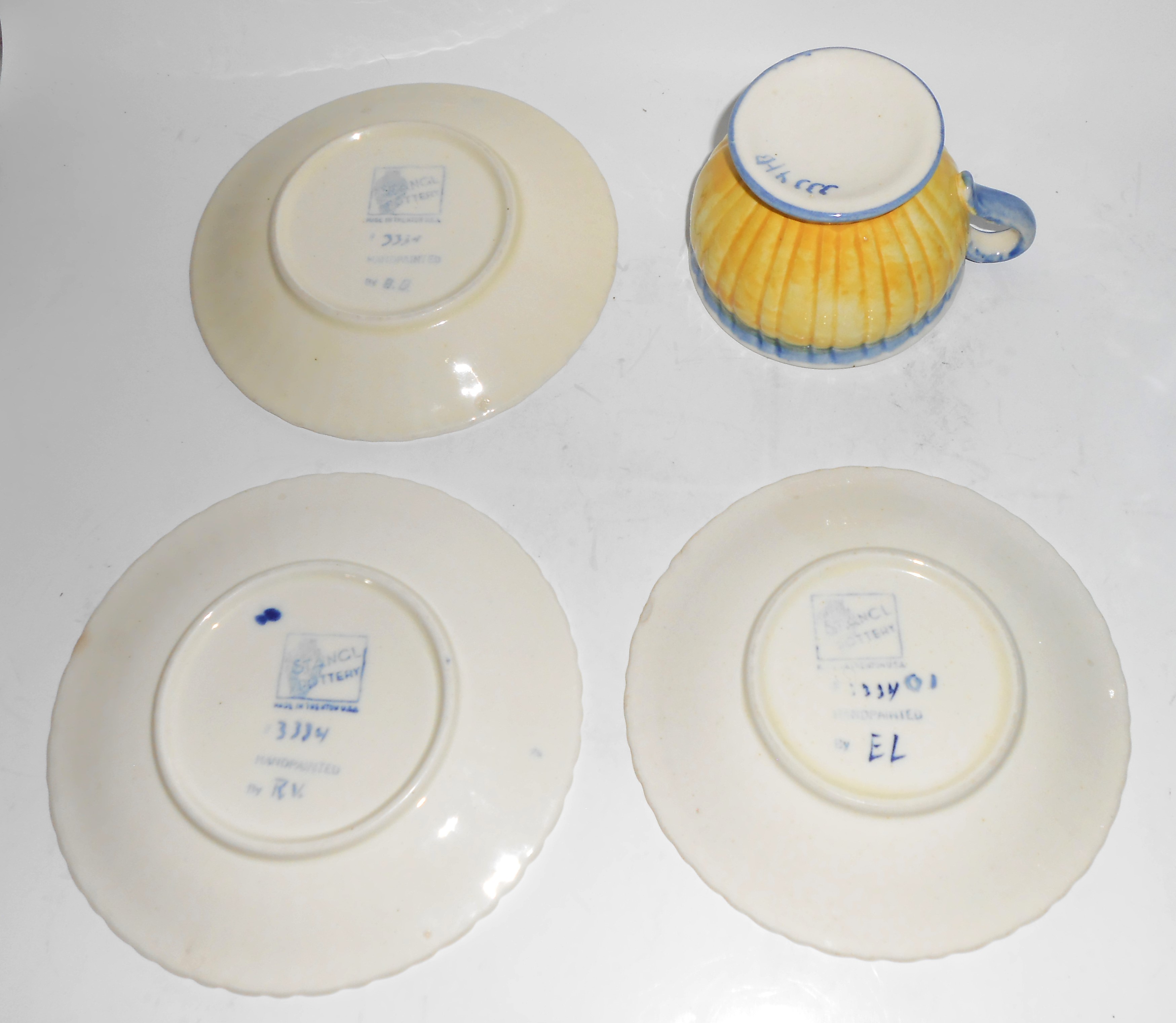 VINTAGE Stangl Pottery Blue Bell 4 Pieces