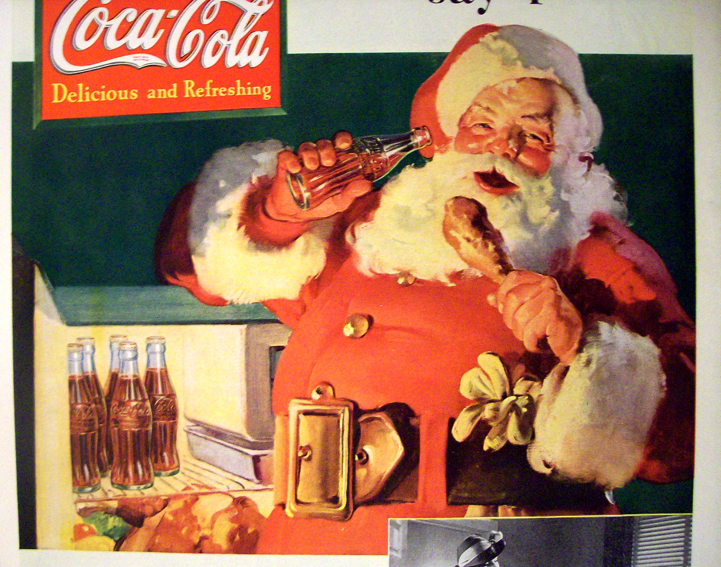 1937 Coca-Cola with Santa Claus with Chicken Leg