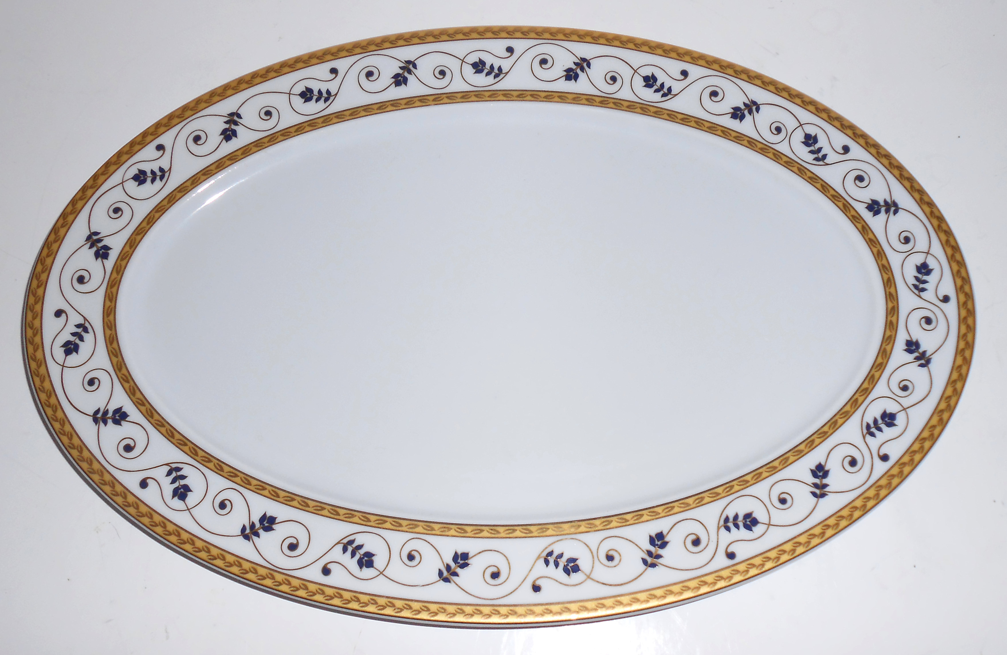Konig Porcelain Bavaria Purple Floral w/Gold Platter