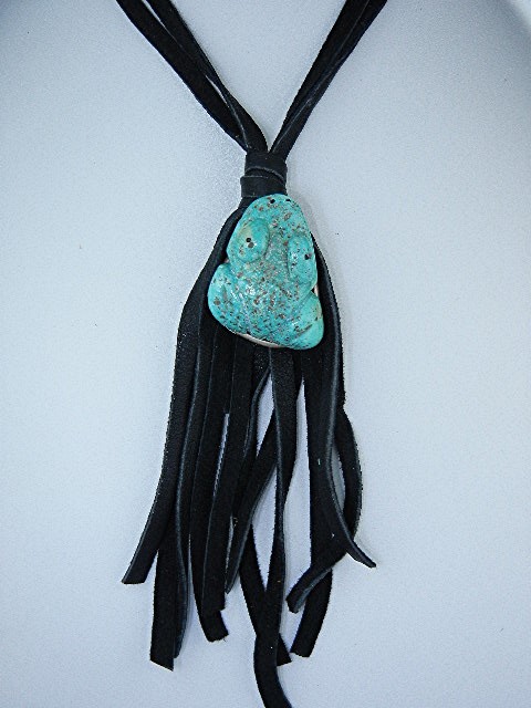 Native American Carved Turquoise Frog Stacey Turpen