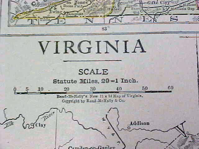 Antique Map Washington DC Virginia 1917 Rand McNally