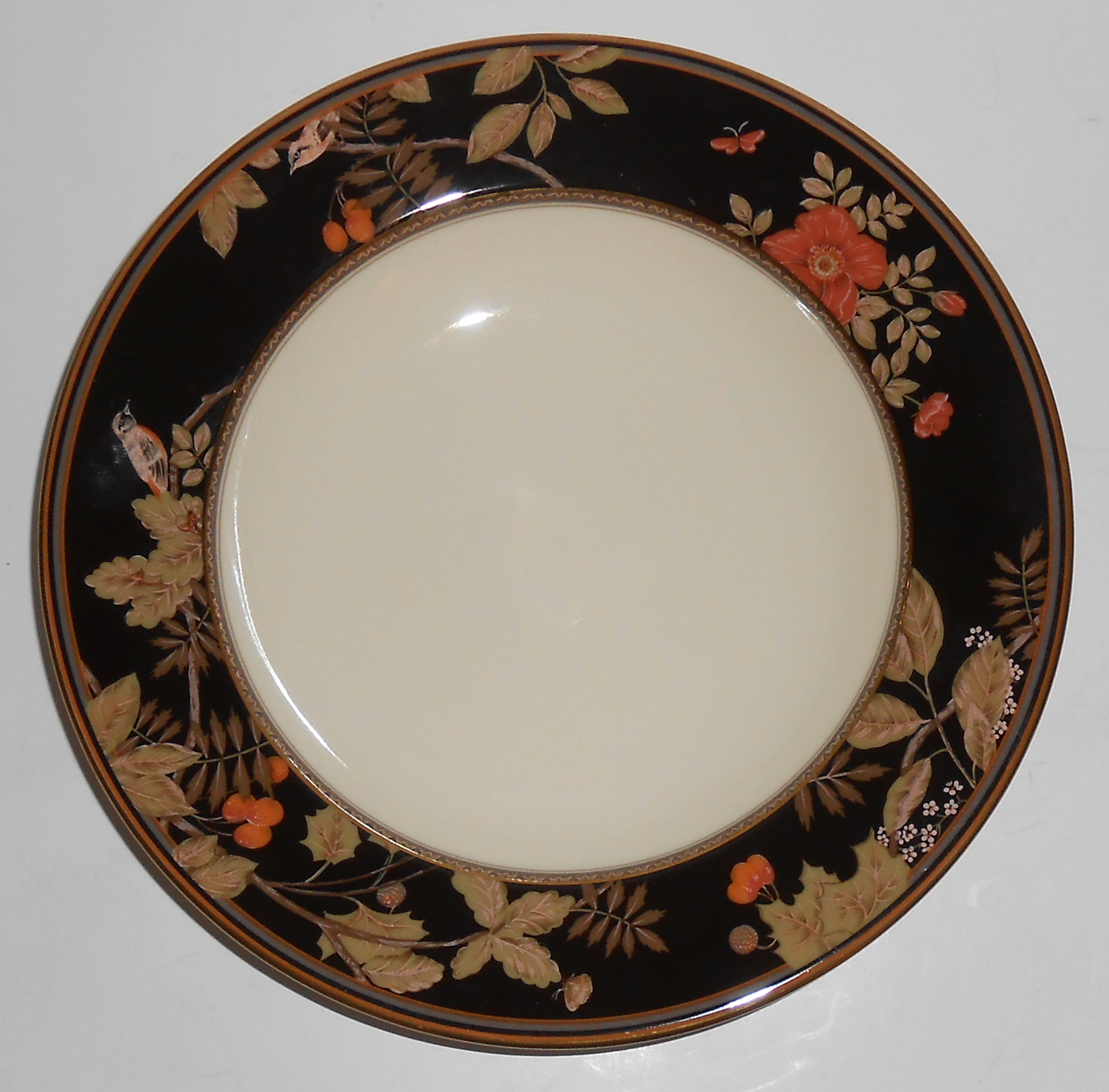 Mikasa Fine Ivory Lavish Meadow Rim Soup Bowl Mint