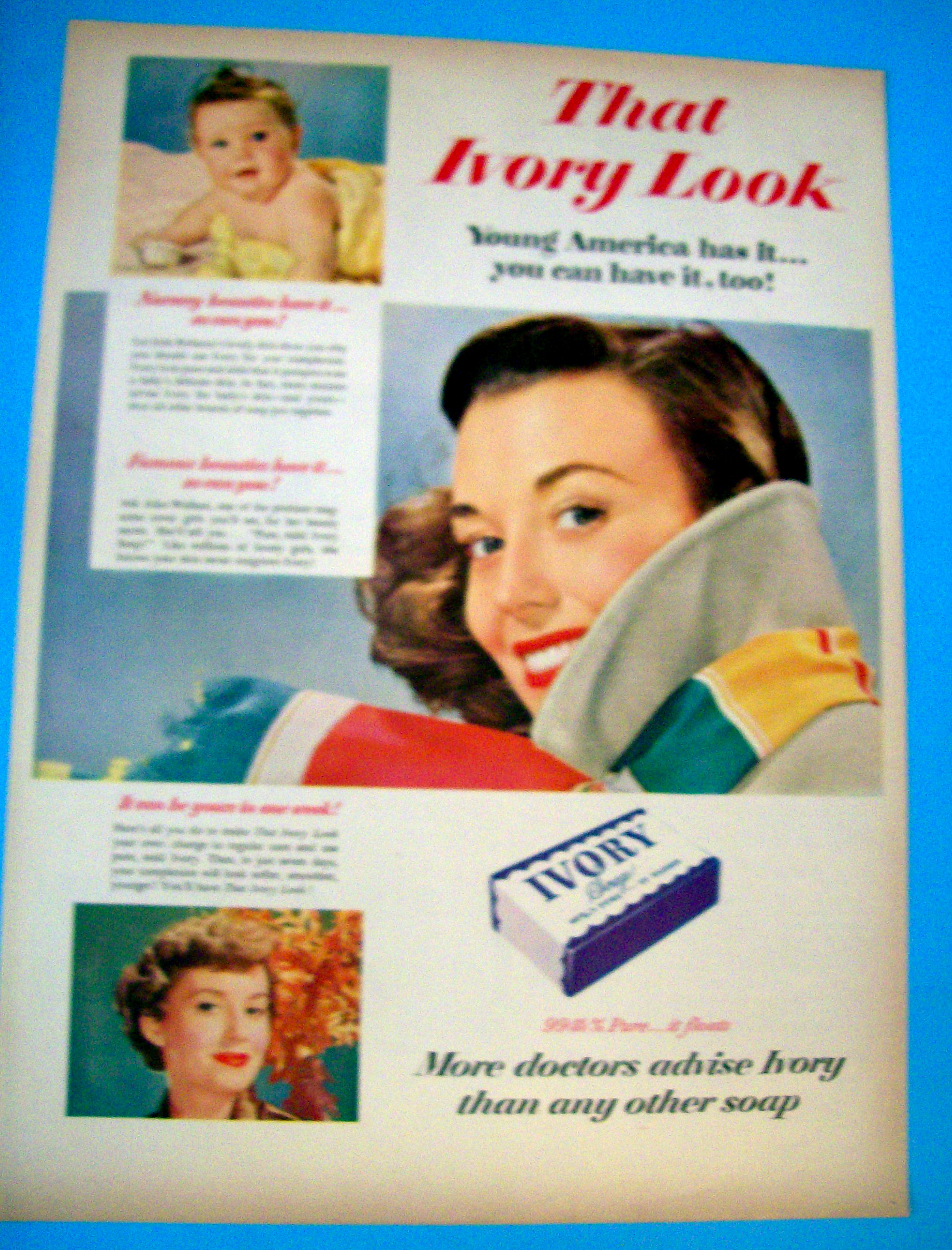 1950 Ivory Soap with Lovely Woman & Little Baby