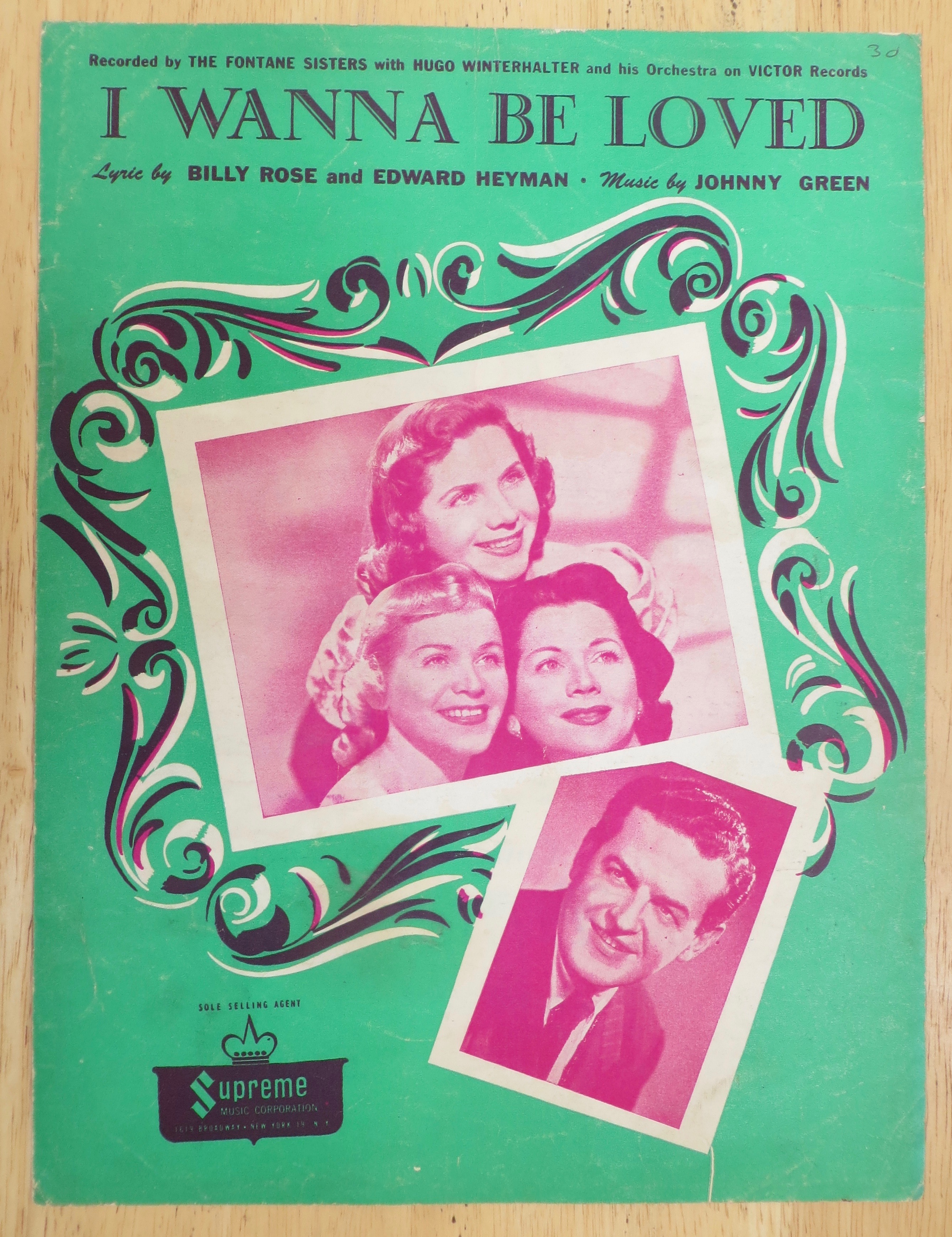 1934 I Wanna Be Loved Sheet Music Rose, Heyman & Green