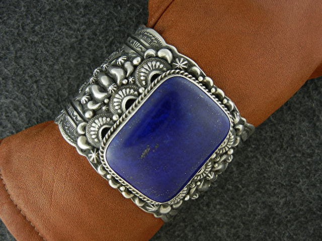 Darryl Becenti RIP Sterling Silver Lapis Bracelet