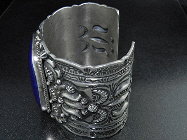 Darryl Becenti RIP Sterling Silver Lapis Bracelet