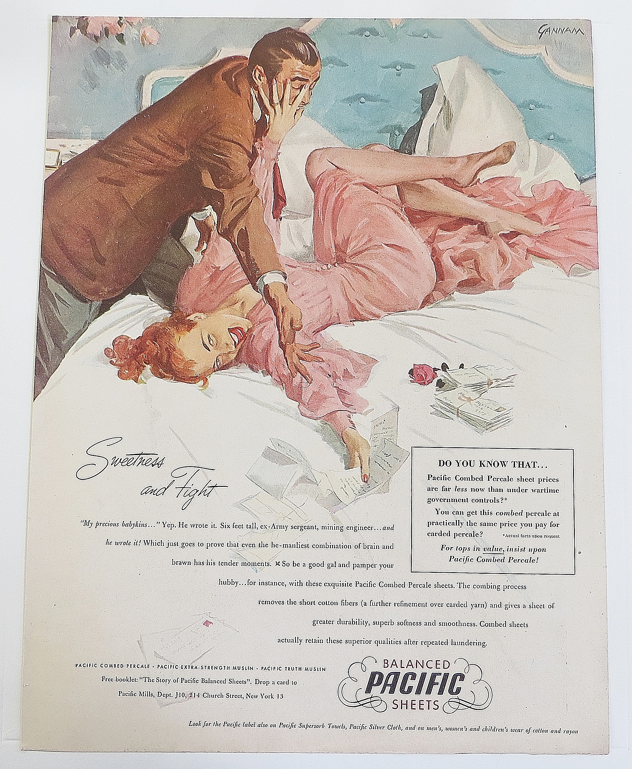 1948 Pacific Sheets With Man And Woman