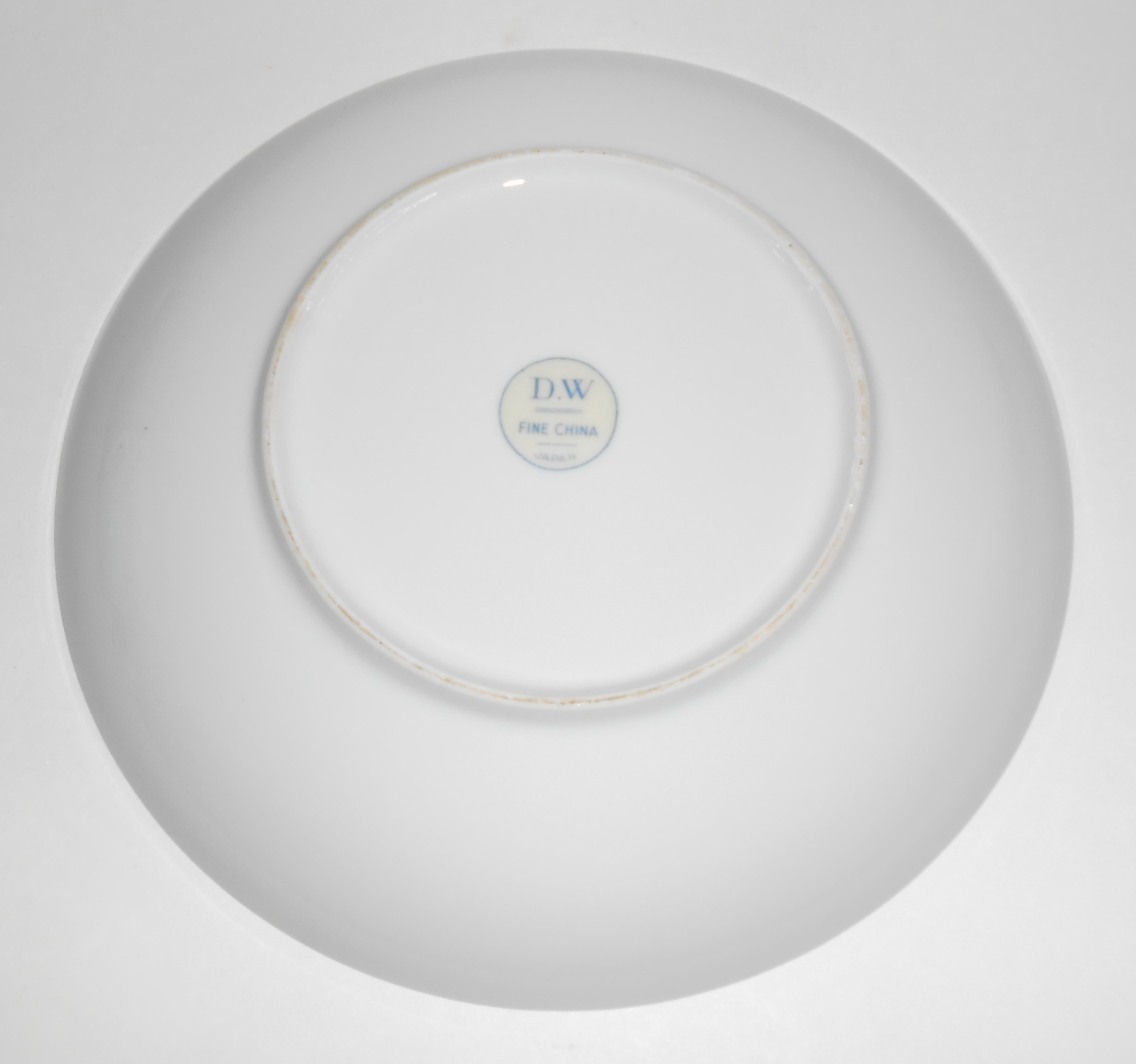 DW Fine Japan Porcelain China Floral Tree Soup Bowl