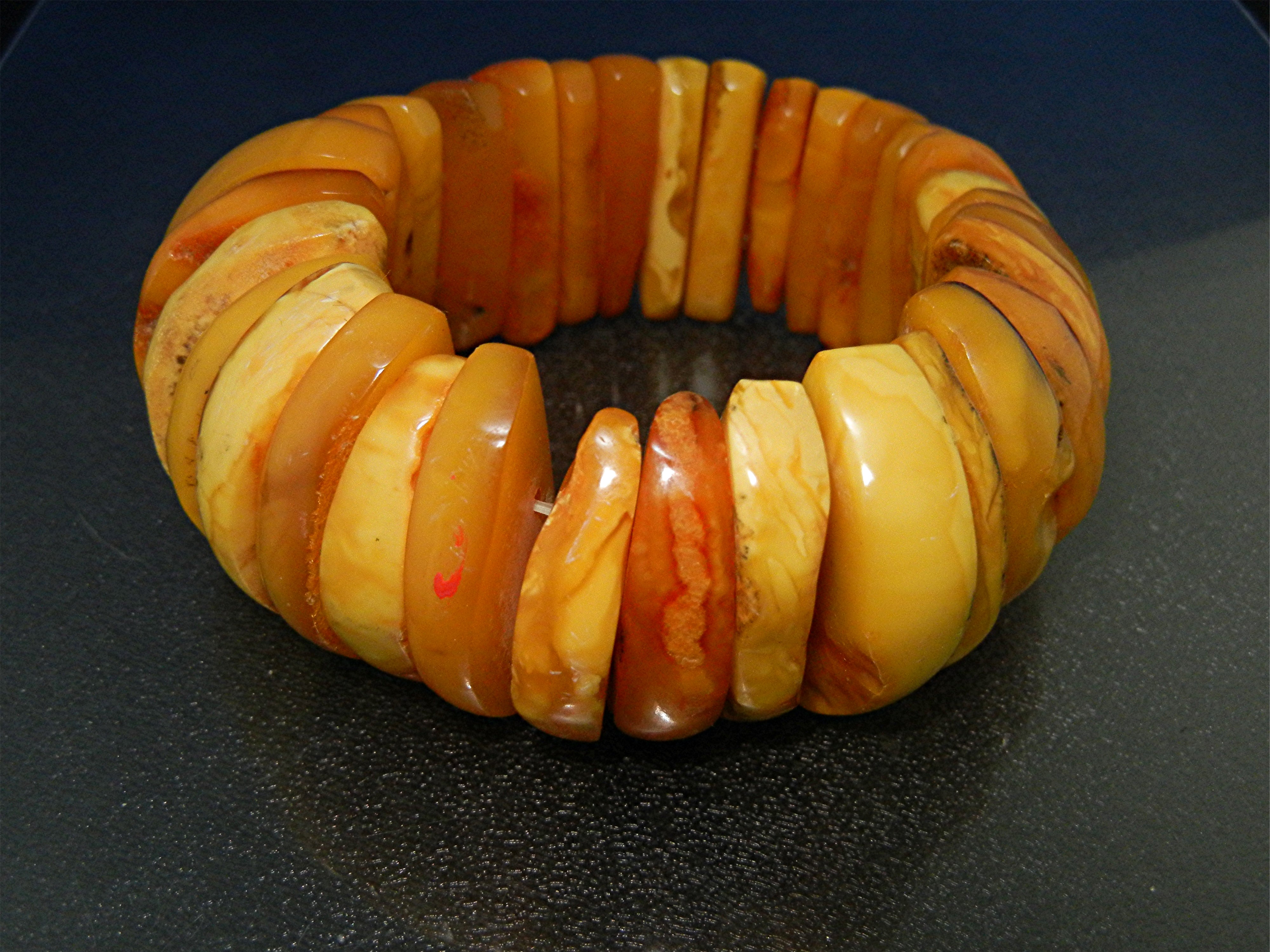 Baltic Butterscotch Amber Stretch Bracelet 102 Grams