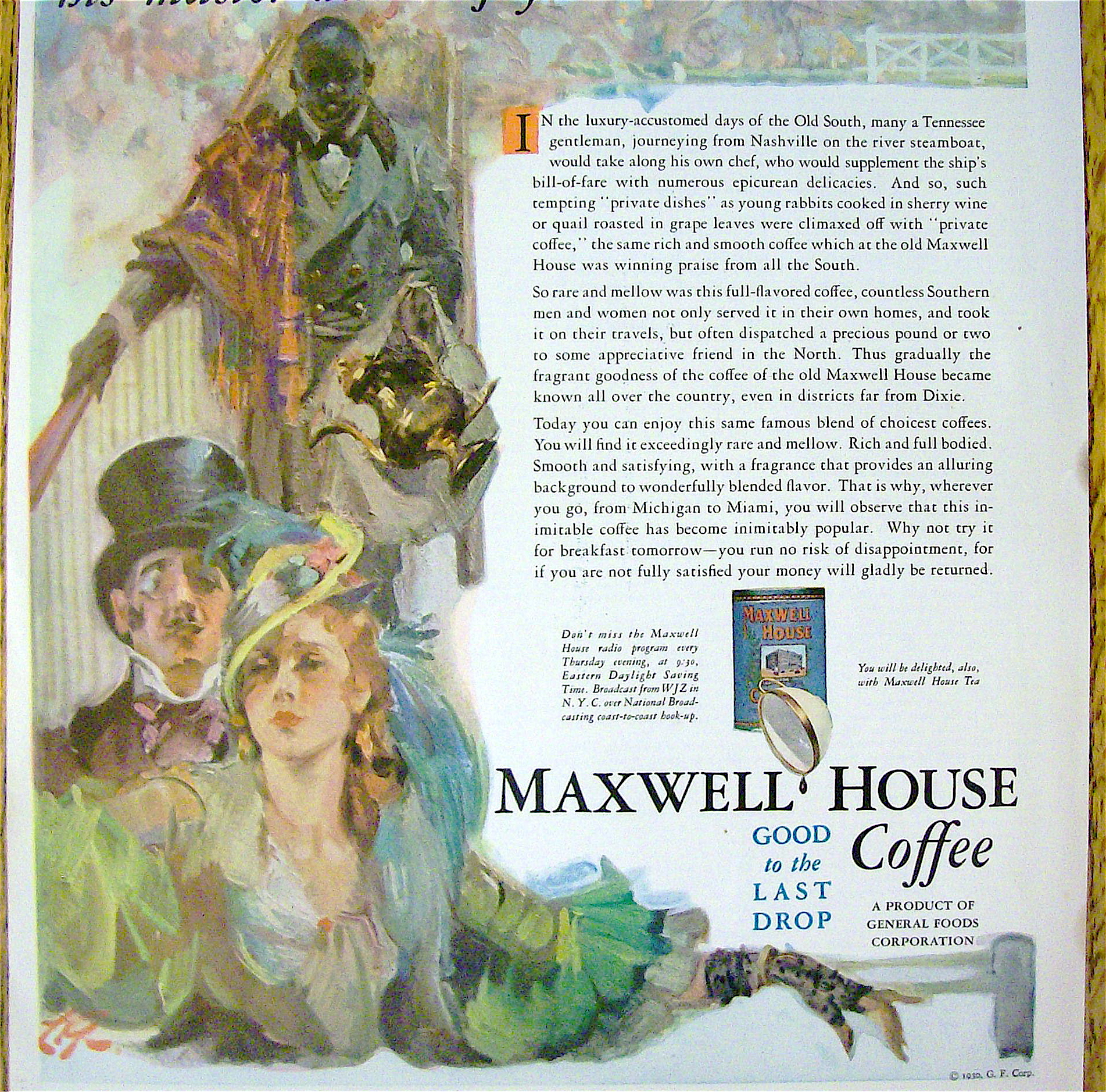 1930 Maxwell House Coffee with Man & Woman