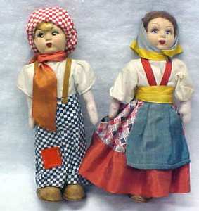 Lenci Type Doll Boy & Girl Ethnic