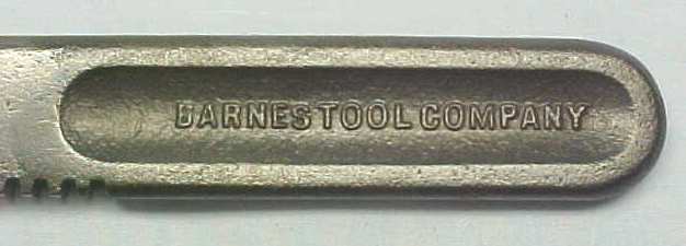 Barnes Adjustable 4 inch Wrench  Rare!