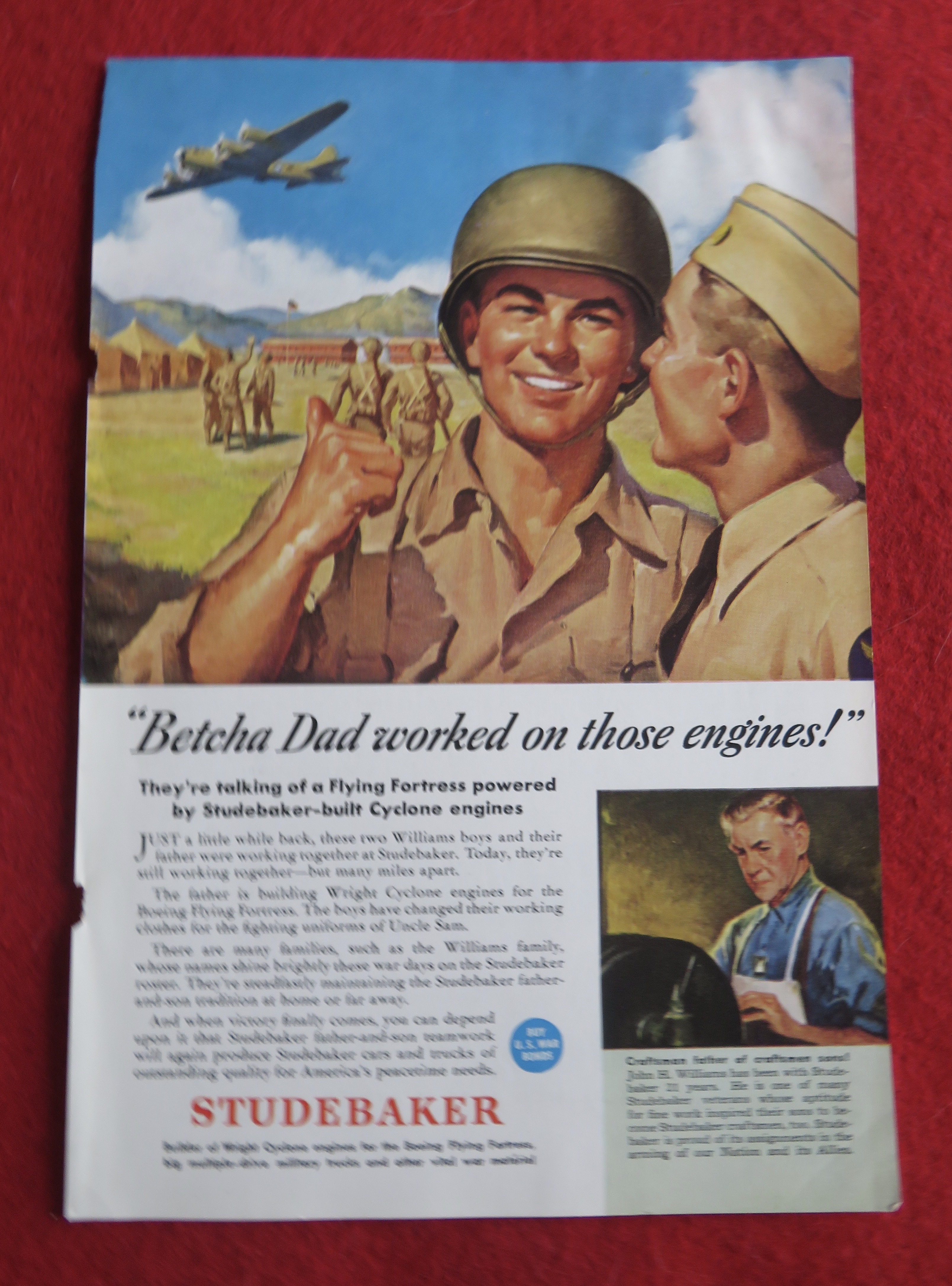 1943 Studebaker with Soldiers Standing & Talking
