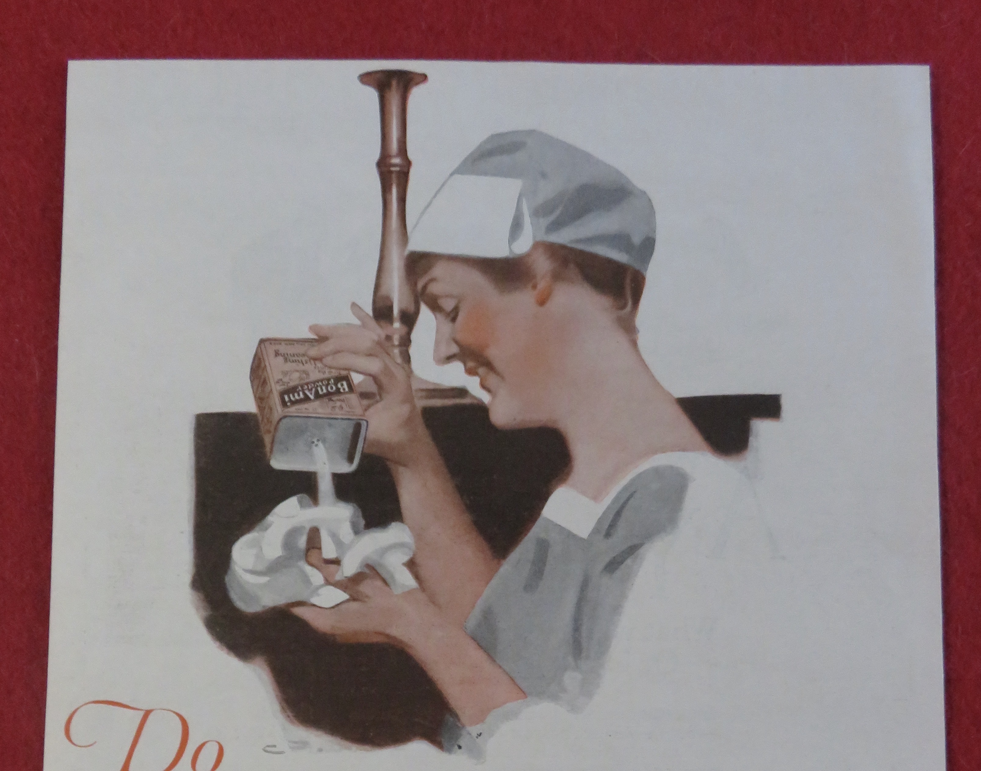 1920's Bon Ami Cake or Powder with Woman Cleaning