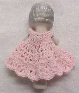 All Bisque Doll Flapper Style Pink Dress Miniature
