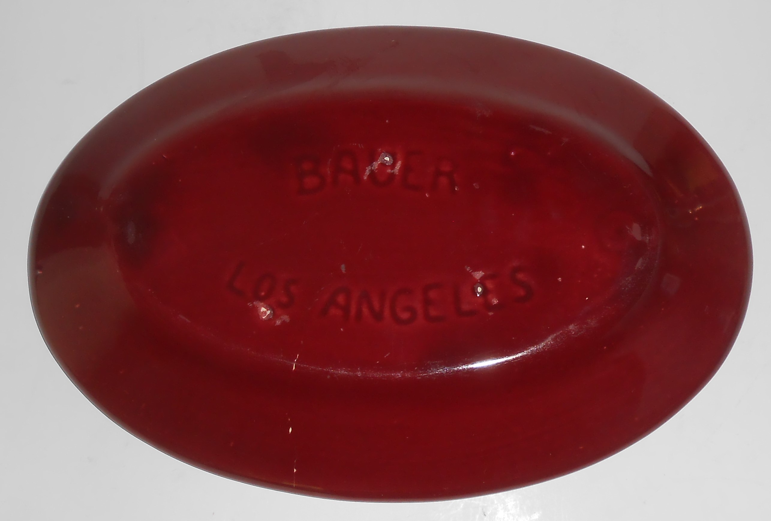 Bauer Pottery Ring Ware Burgundy Rare Small Platter
