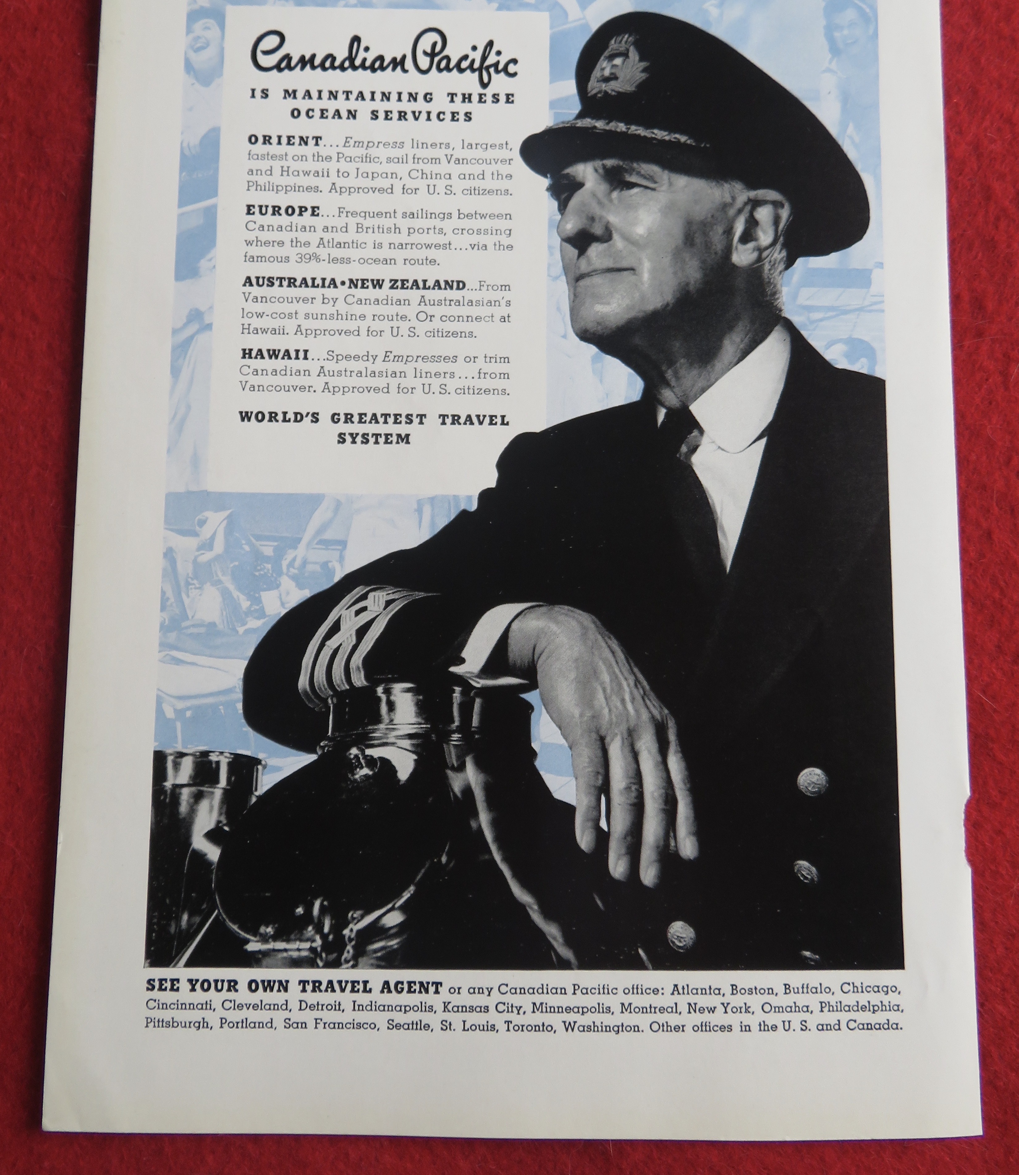1940 Canadian Pacific with the Captain of the Sea
