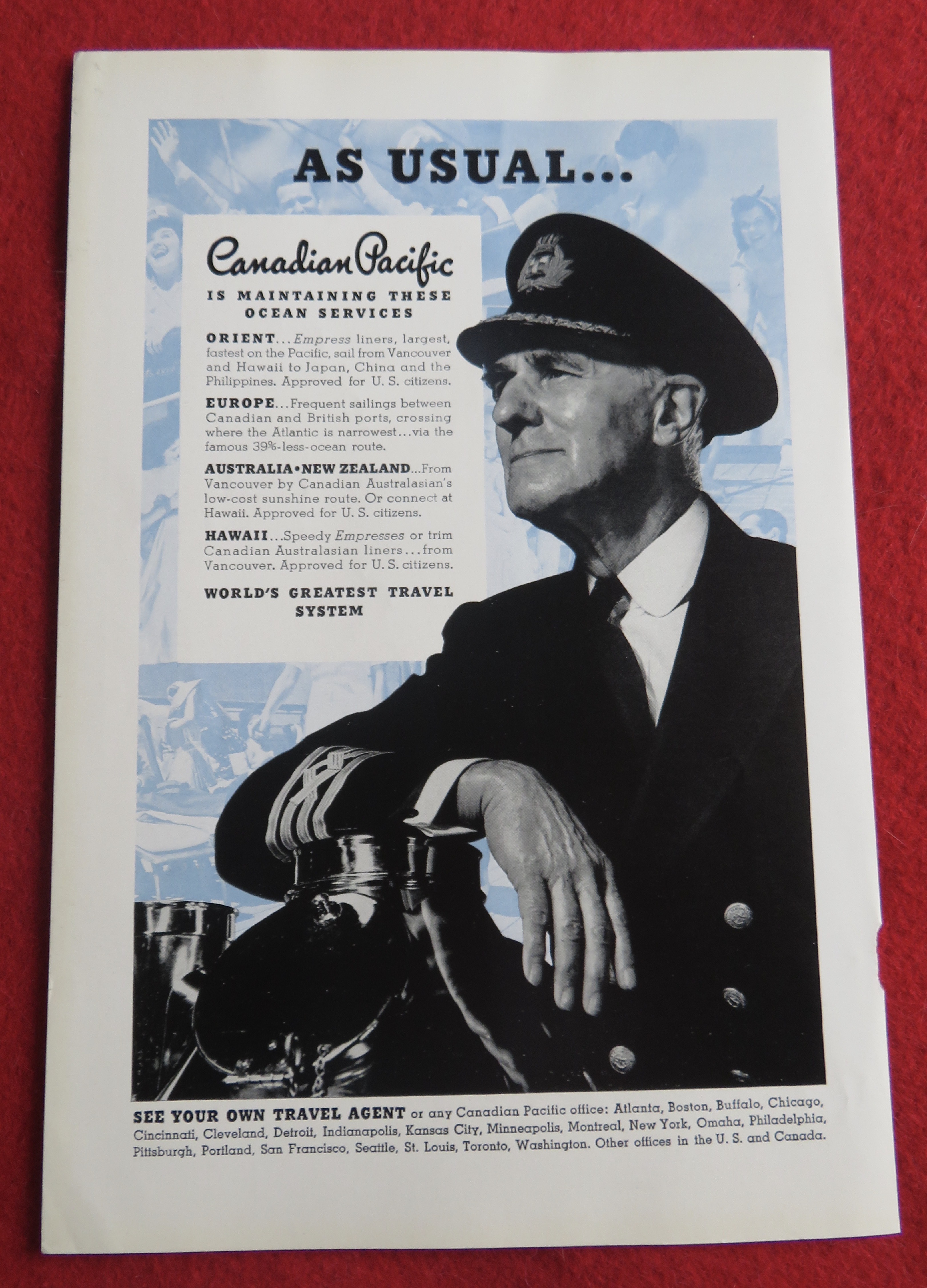 1940 Canadian Pacific with the Captain of the Sea