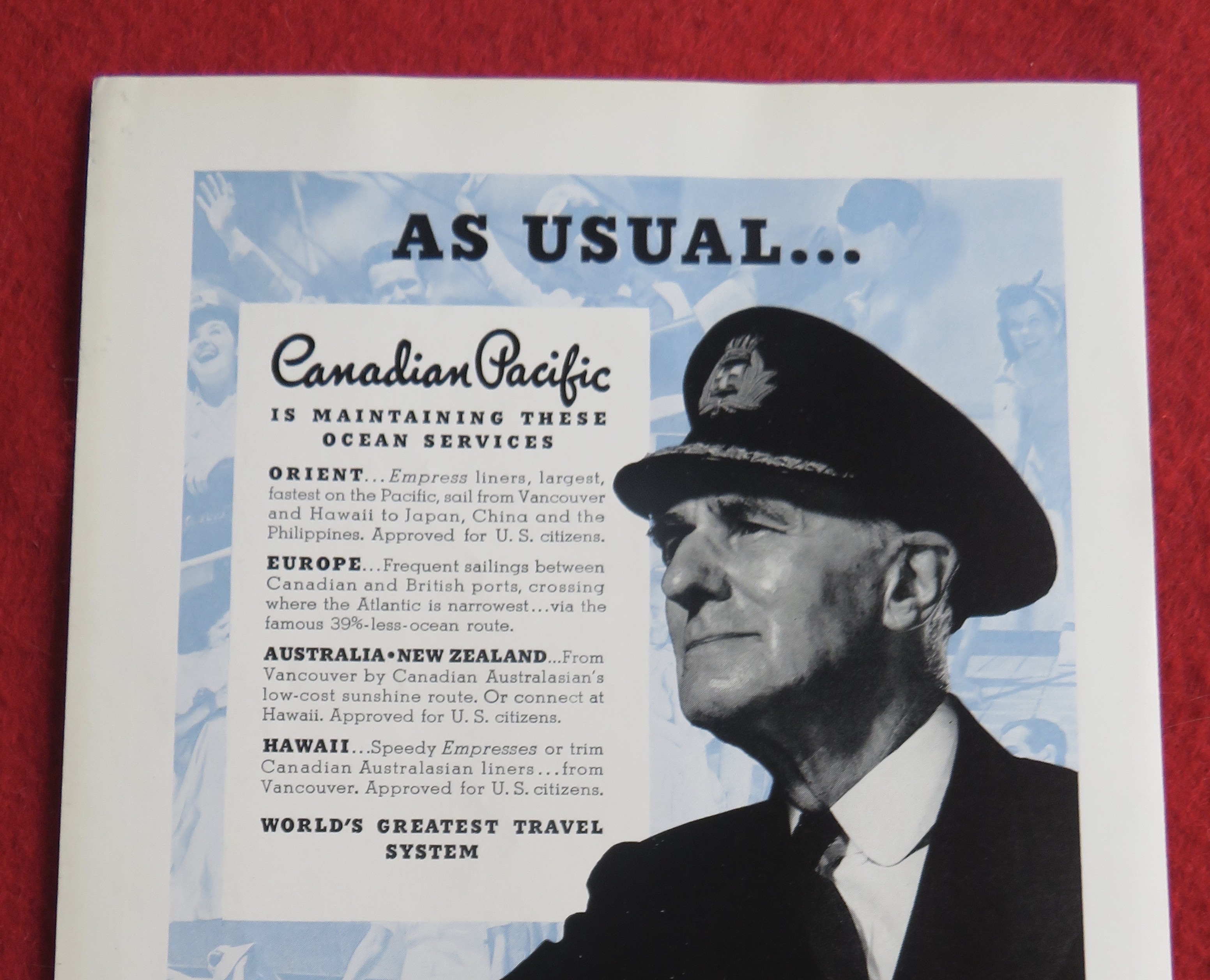 1940 Canadian Pacific with the Captain of the Sea