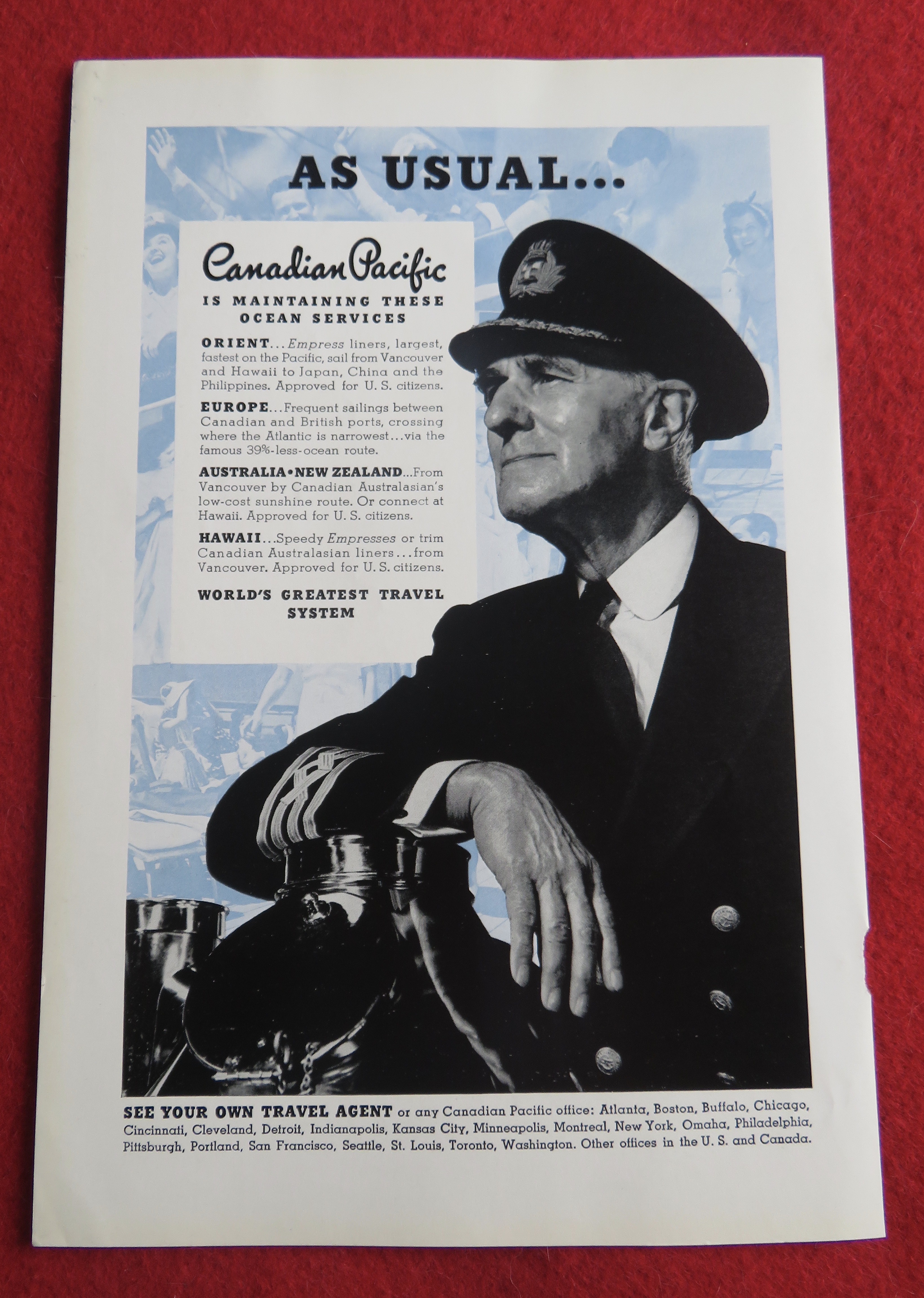 1940 Canadian Pacific with the Captain of the Sea