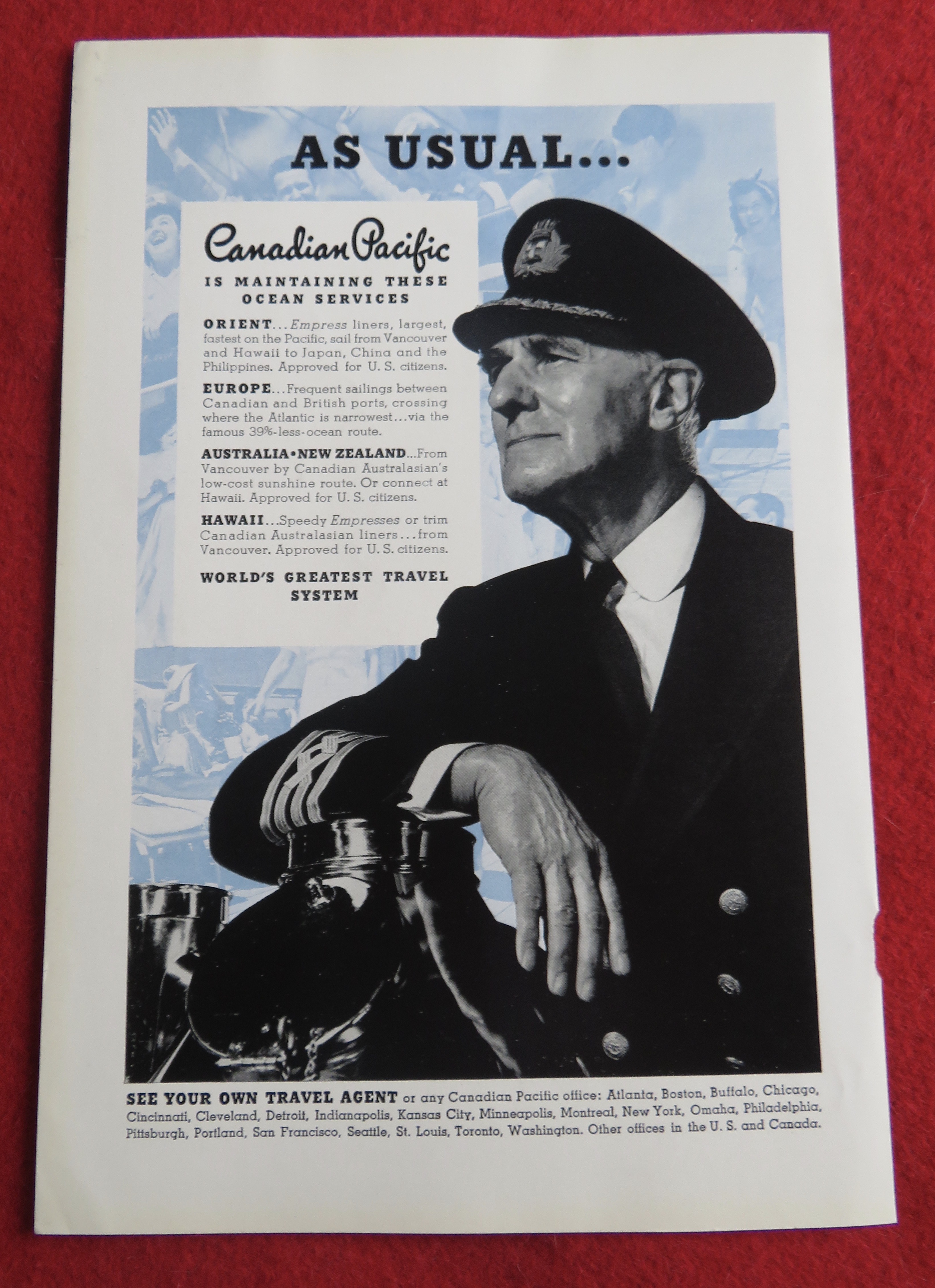 1940 Canadian Pacific with the Captain of the Sea