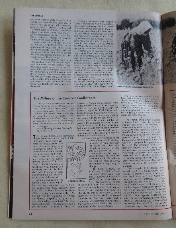 Time Magazine September 4, 1972 The Global War On Heroin