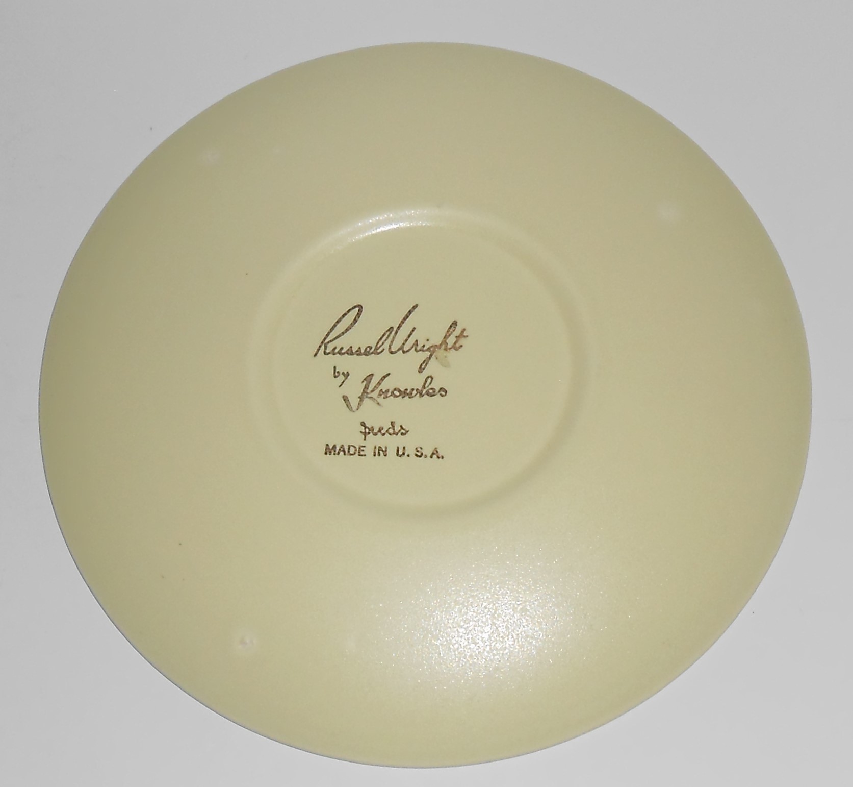 Russel Wright / Knowles Pottery Seeds Bread Plate w/Gol