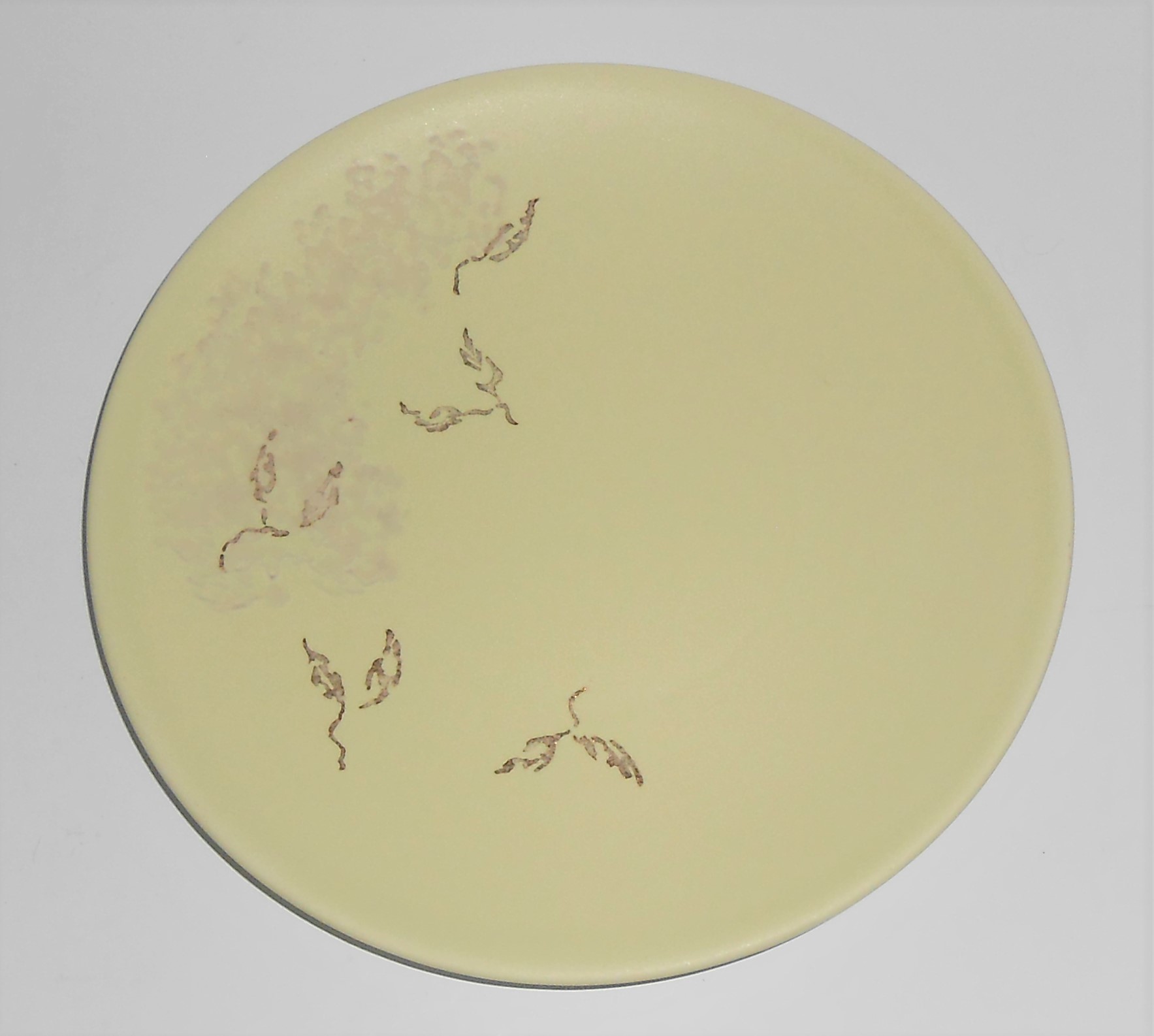 Russel Wright / Knowles Pottery Seeds Bread Plate w/Gol