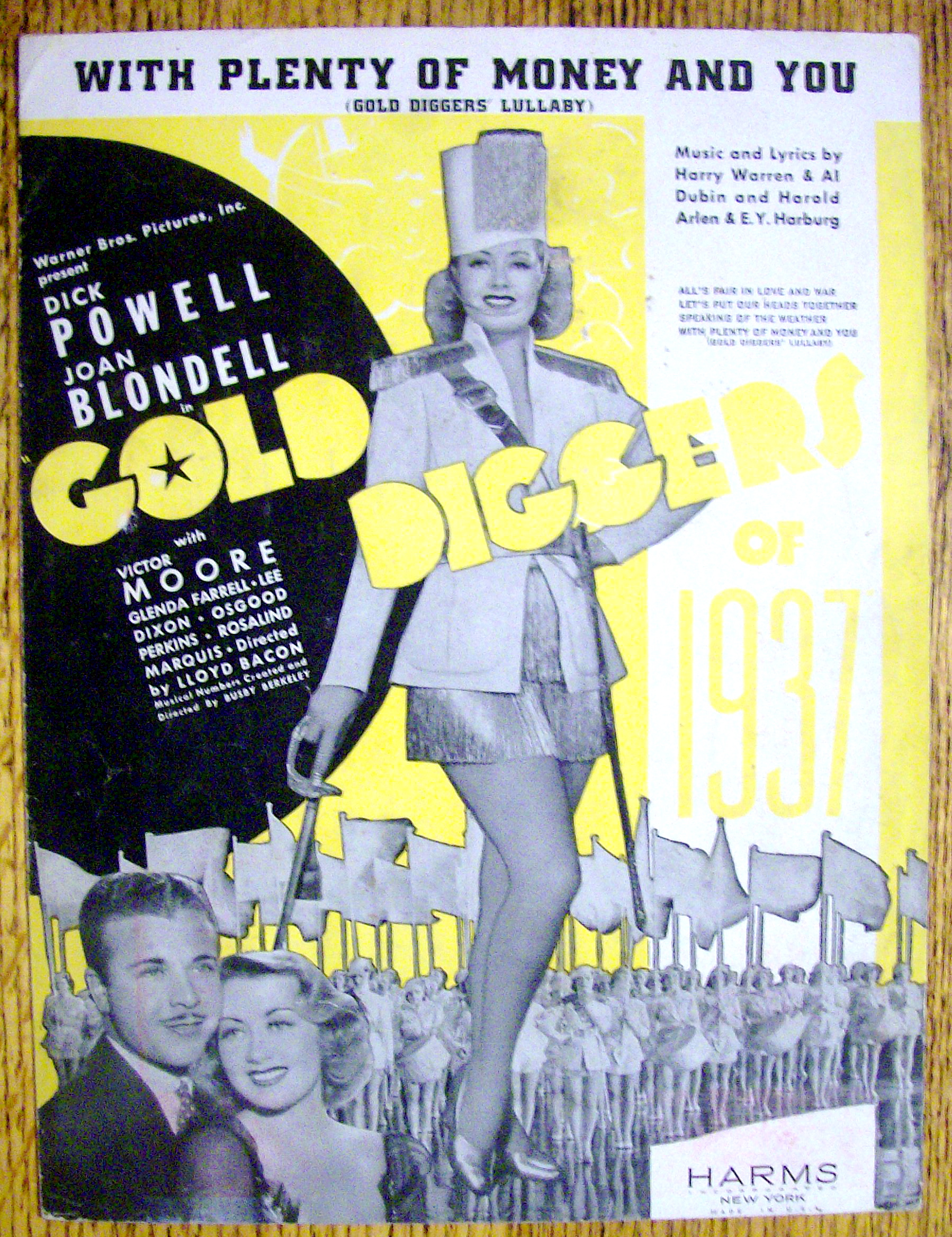 Sheet Music For 1936 With Plenty Of Money And You