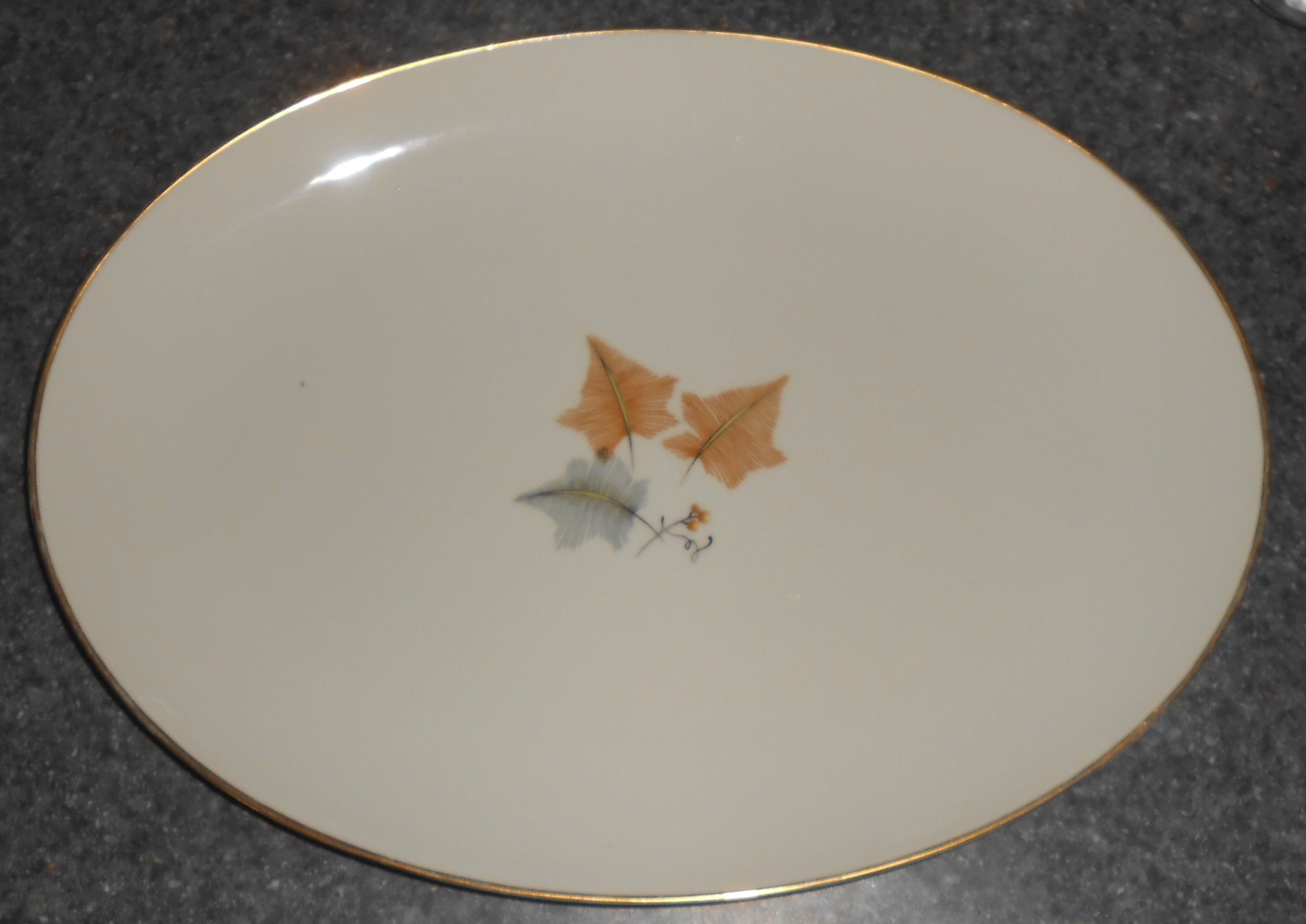 Ohata Japan China Porcelain Topaze Large Platter w/Gold