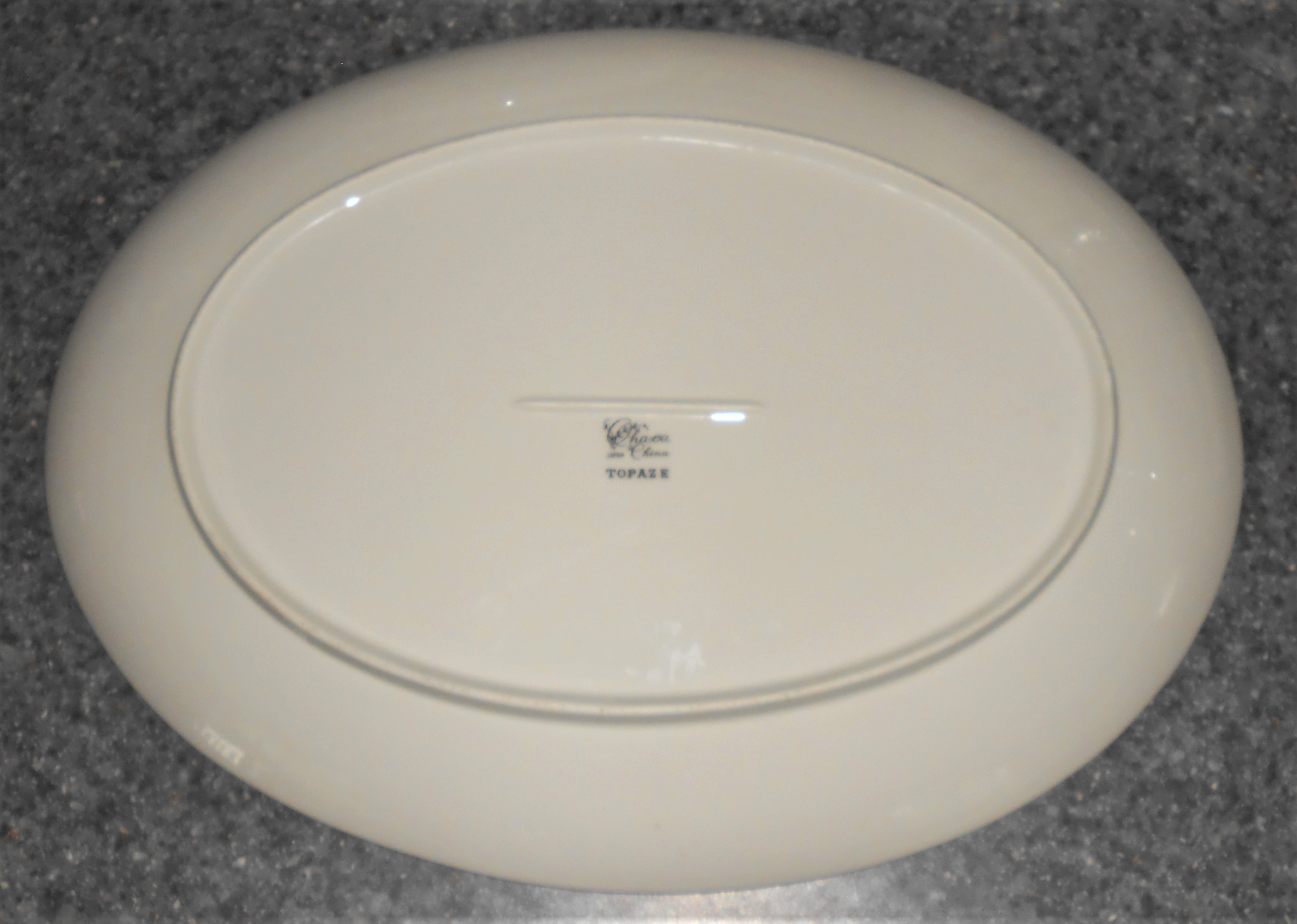 Ohata Japan China Porcelain Topaze Large Platter w/Gold