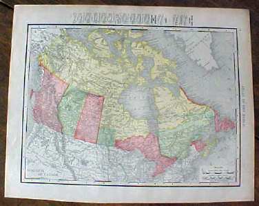 Antique Map Alaska Yukon Canada 1912