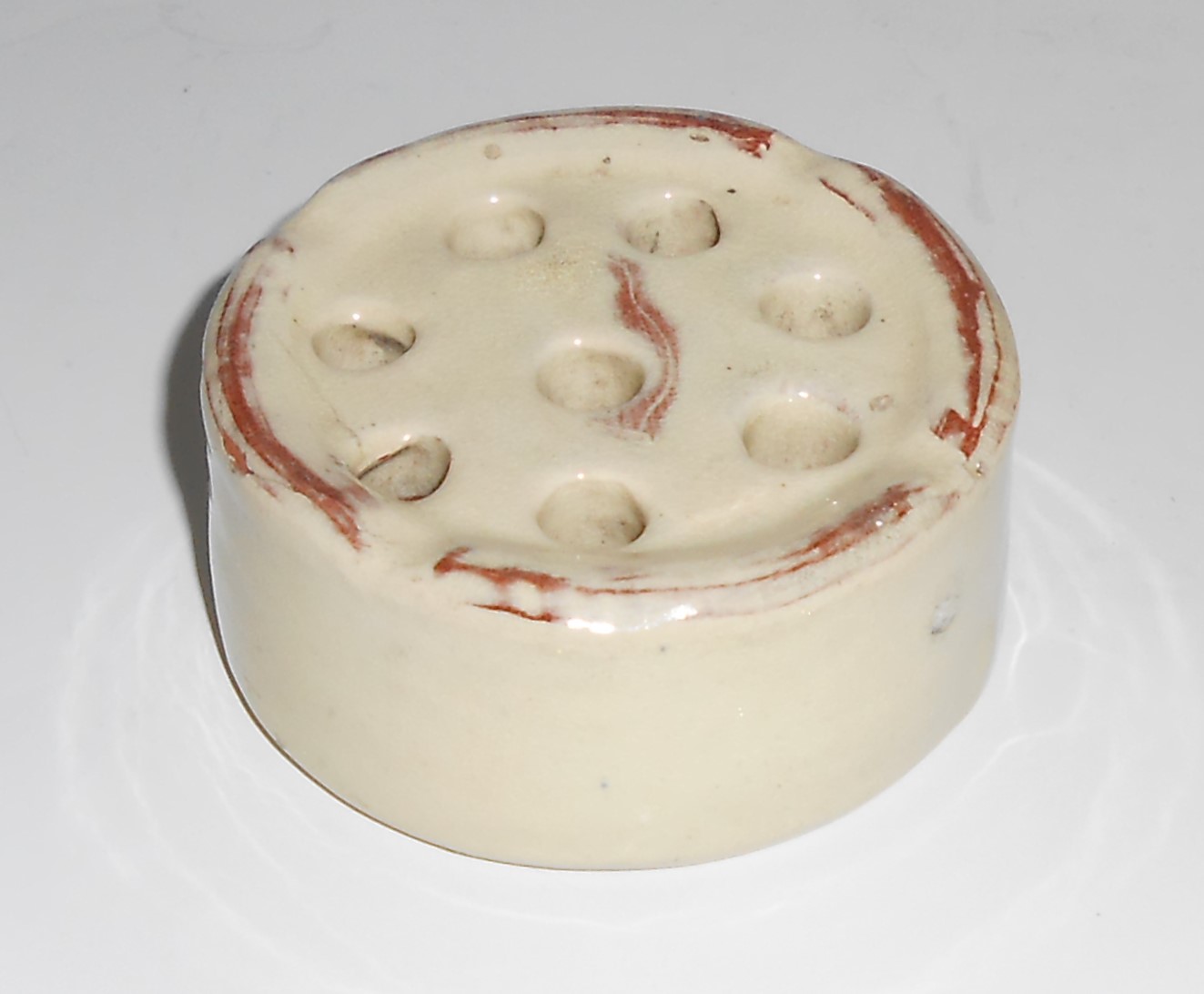 Peters And Reed Art Pottery White Flower Frog