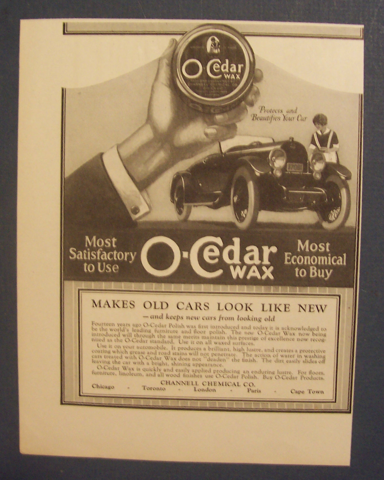 1923 O - Cedar Wax