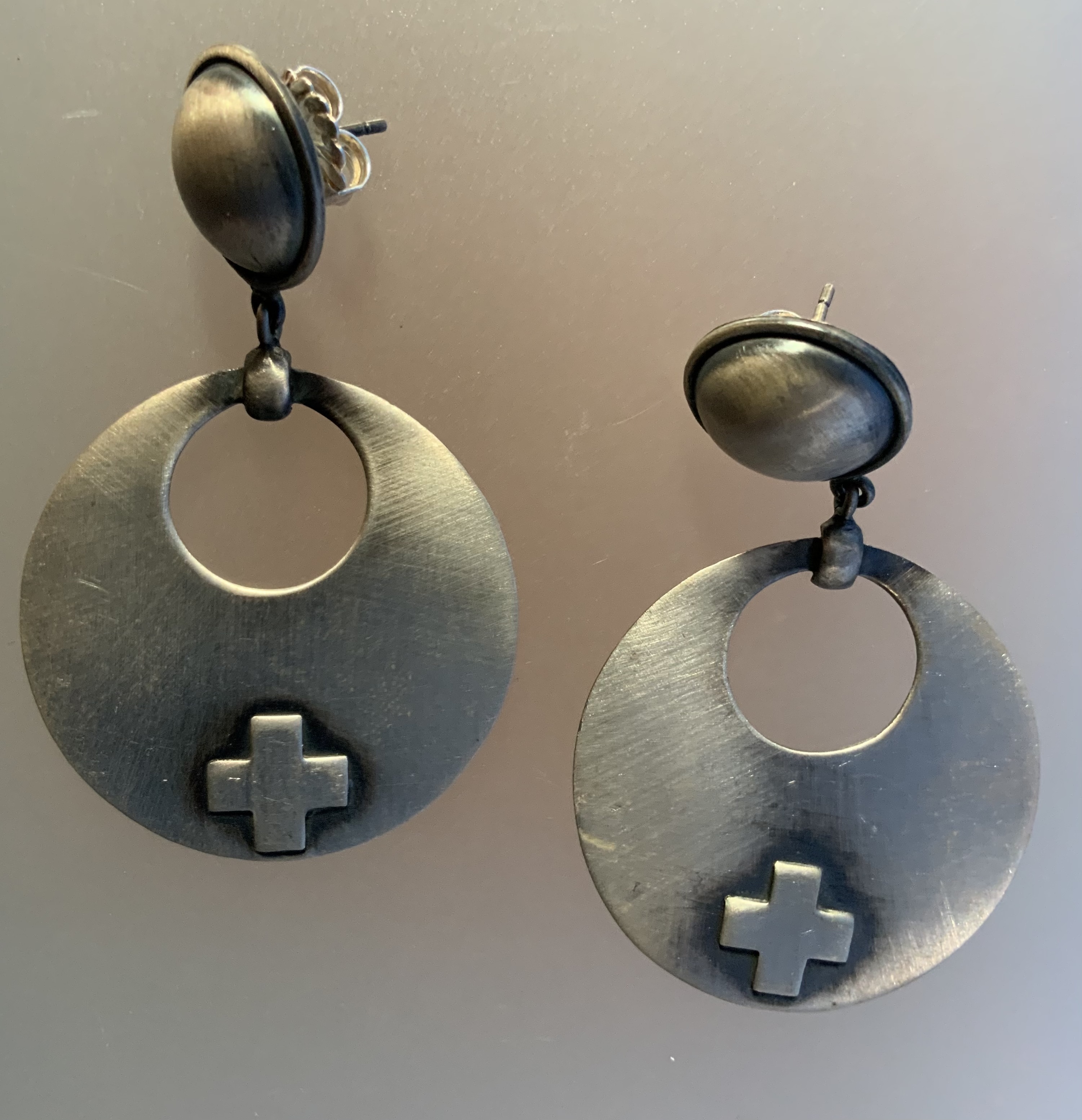 Dan Dodson Sterling Silver Cross's Post Earrings