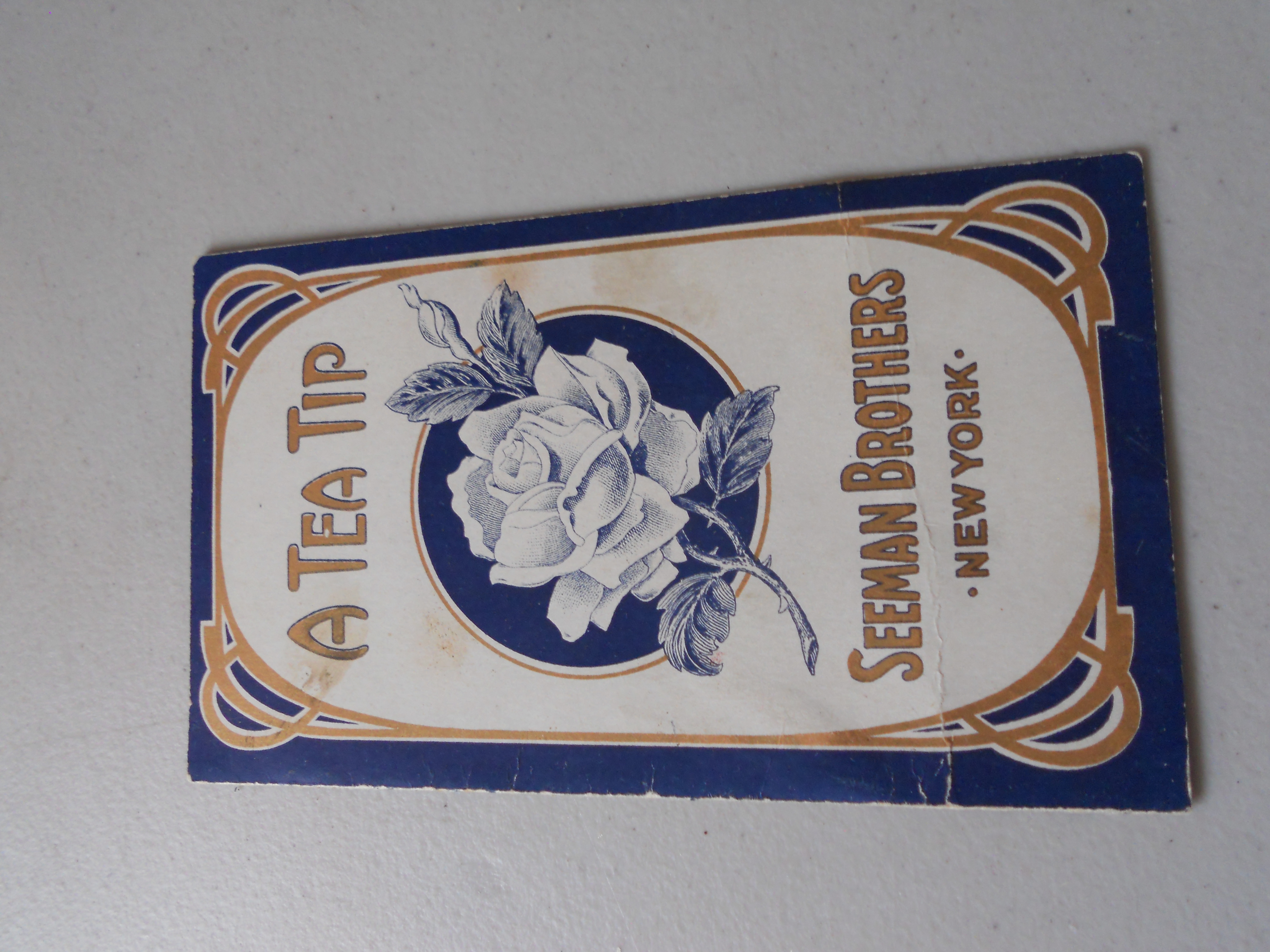 Seeman Bros. White Rose Tea Advertising