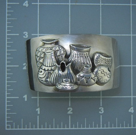 Navajo Pots Sterling Silver Cuff Bracelet