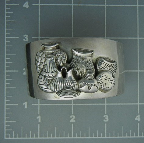Navajo Pots Sterling Silver Cuff Bracelet