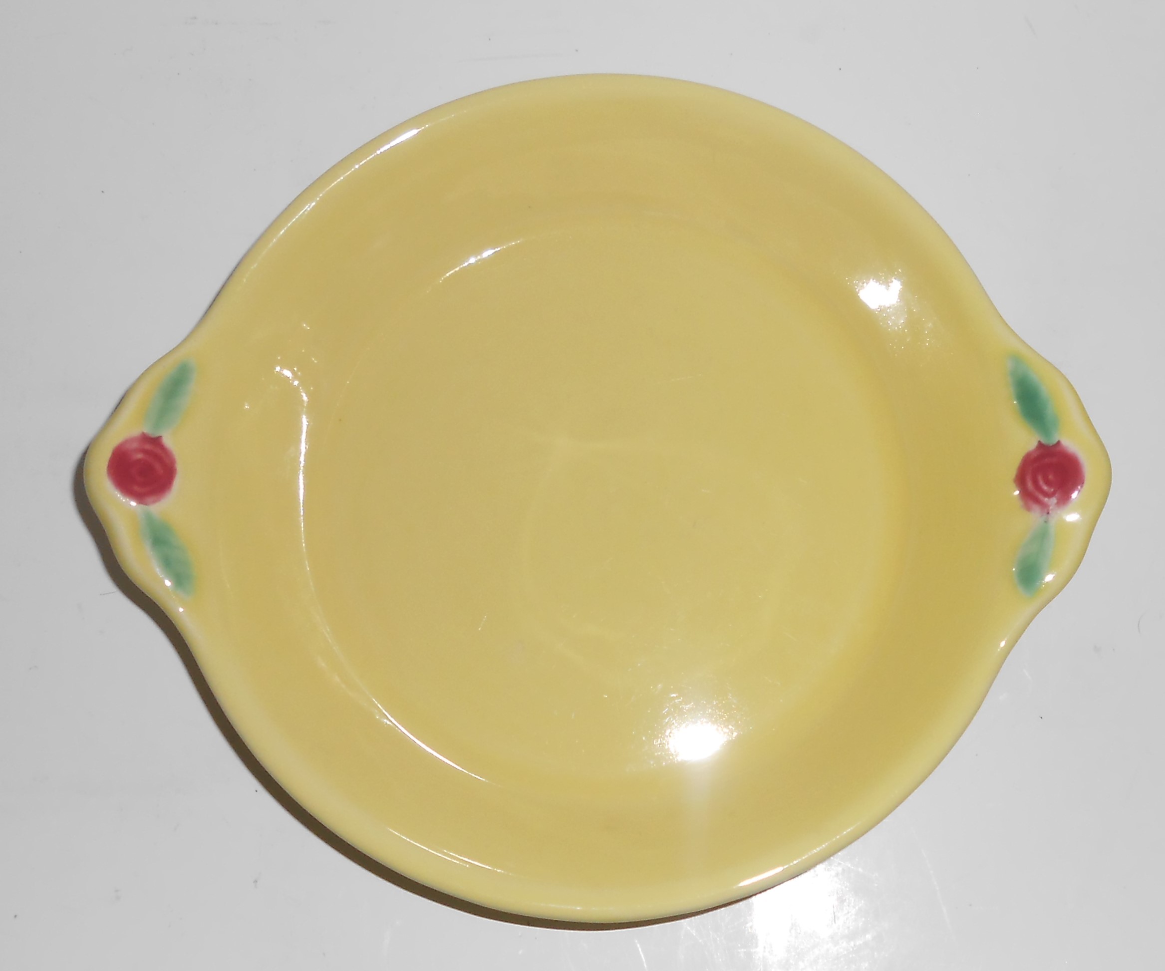 Coors Pottery Rosebud Yellow Shirred Egg Bowl MINT