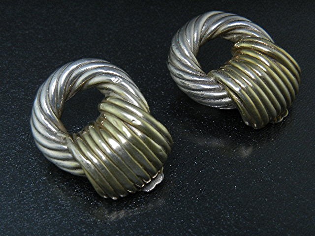 Sterling Silver Clip Earrings Israel Signed
