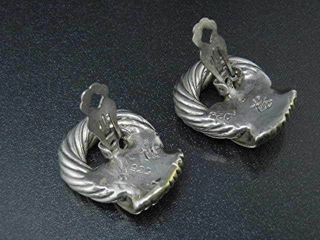 Sterling Silver Clip Earrings Israel Signed