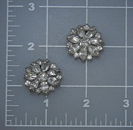 Crystal Rhodium Plated Clip Earrings Kramer