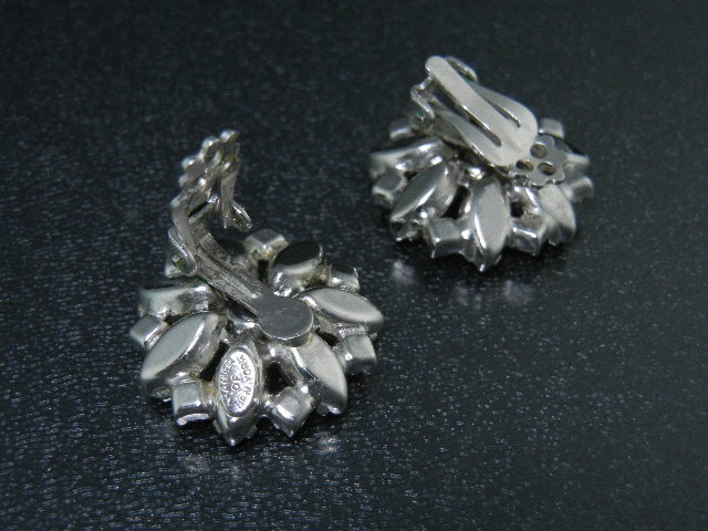 Crystal Rhodium Plated Clip Earrings Kramer